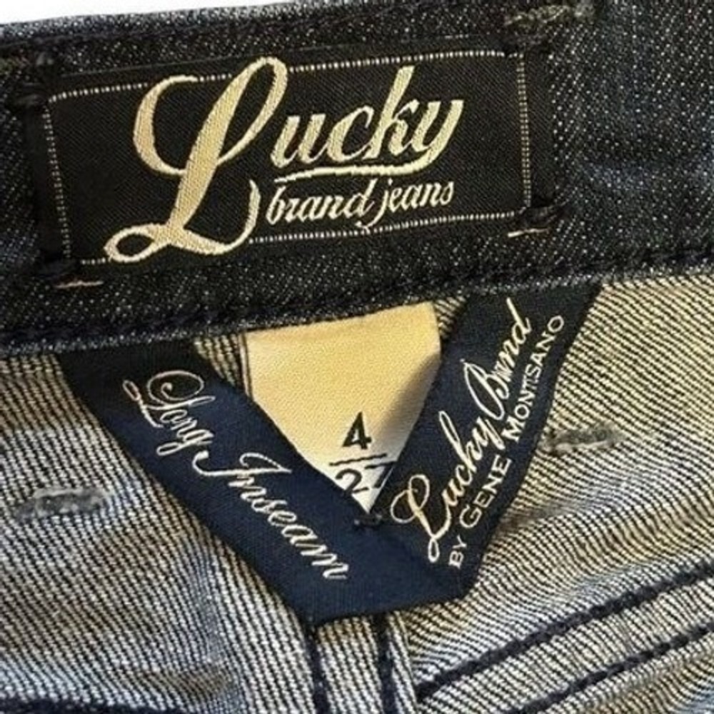 Lucky Brand Jeans Womens Bootcut Dark Wash Denim Size 4 Long Inseam - Picture 2 of 5